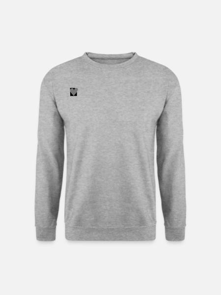 Herz - Unisex Pullover - Weißgrau meliert