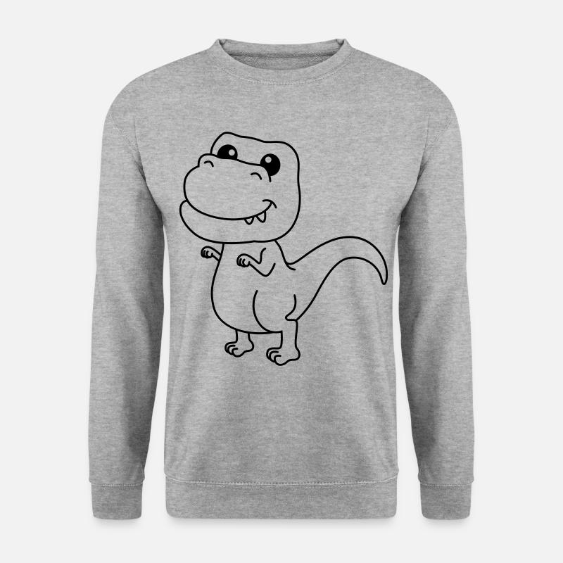 Dinosaure T-Rex Comic - Sweat-shirt Unisexe - gris chiné