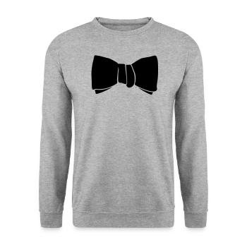 Nœud papillon - Sweat-shirt Unisexe - gris chiné - Devant - Alina (178cm) & Michal (187cm)