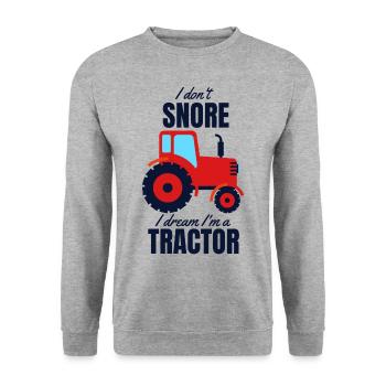 tractor - Unisex Sweatshirt - salt & pepper - Front - Alina (178cm) & Michal (187cm)