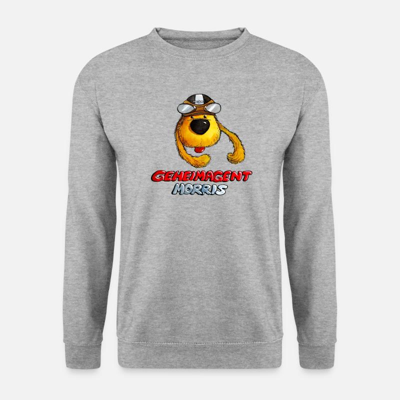 Geheimagent Morris - Unisex Pullover - Weißgrau meliert