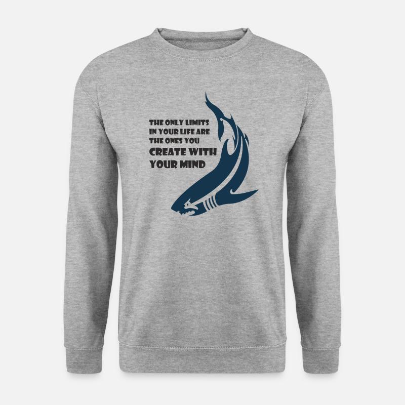 Hai Hai Zitat - Unisex Pullover - Weißgrau meliert