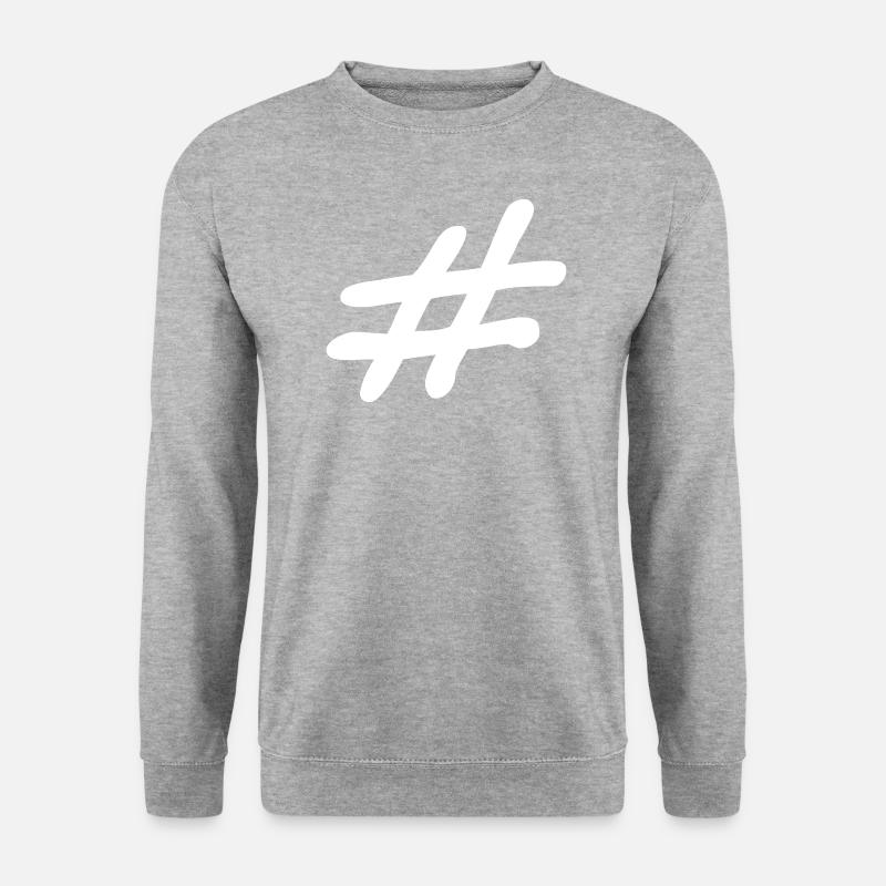 Hashtag - Unisex Pullover - Weißgrau meliert