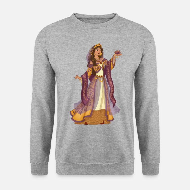Königin Arabische Märchen Fantasy - Unisex Pullover - Weißgrau meliert