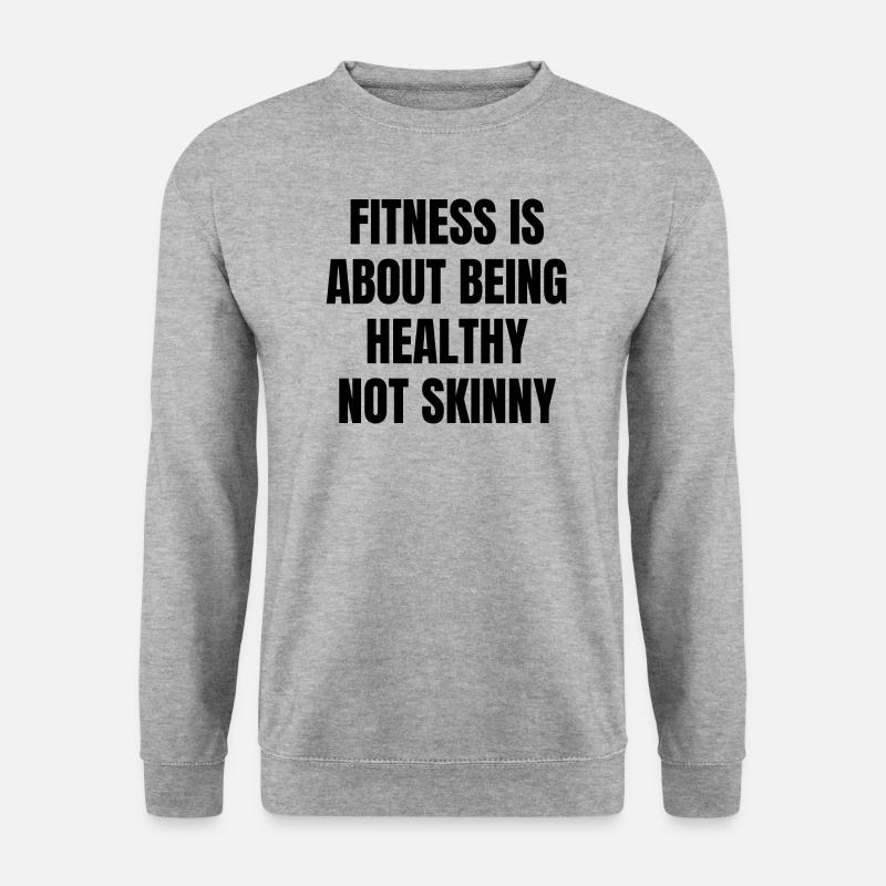 Fitness Gesund - Unisex Pullover - Weißgrau meliert