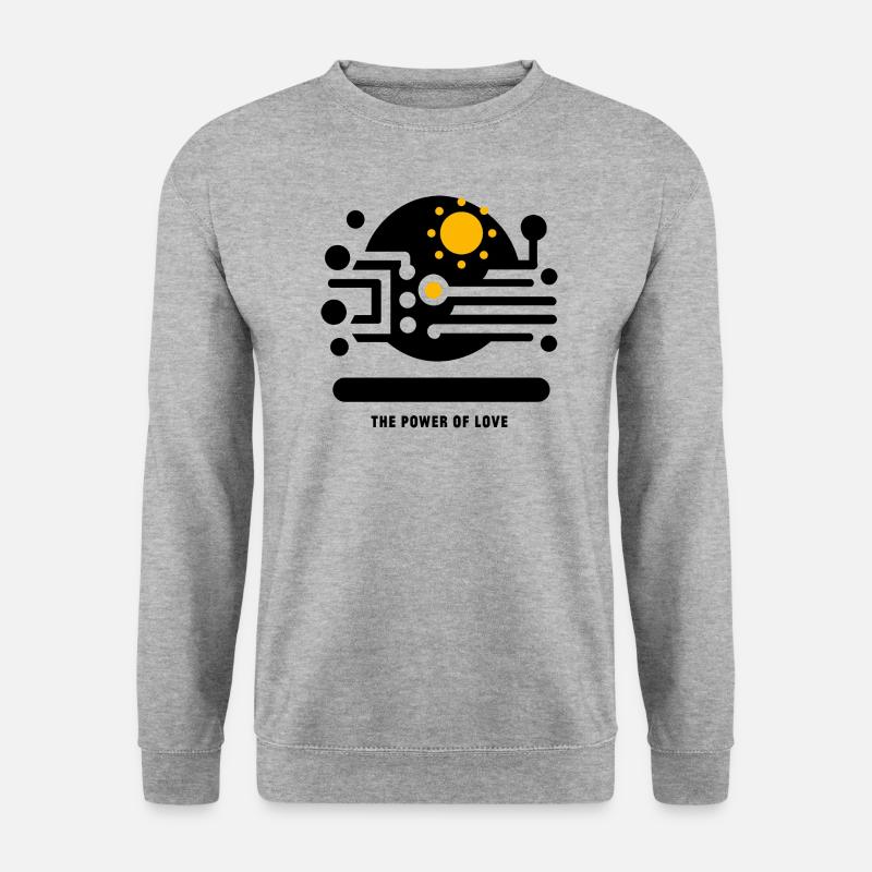 Power of love / V-Day - Unisex Pullover - Weißgrau meliert