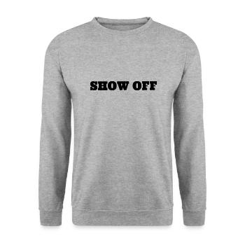 Show Off (Black) - Unisex Sweatshirt - salt & pepper - Front - Alina (178cm) & Michal (187cm)