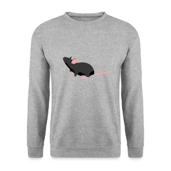 Rat animal gift saying - Unisex Sweatshirt - salt & pepper - Front - Alina (178cm) & Michal (187cm)