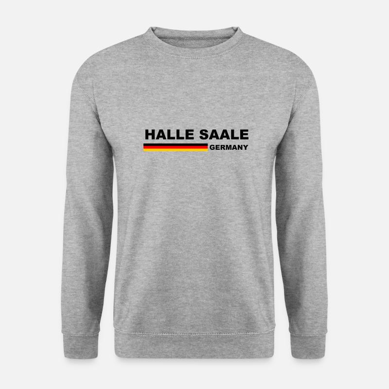 Halle Saale Germany - Unisex Pullover - Weißgrau meliert