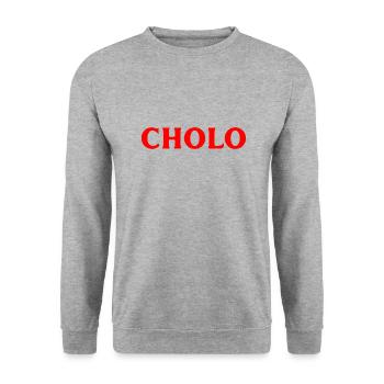 Mexikanisch Sprache - Unisex Pullover - Weißgrau meliert - Vorne - Alina (178cm) & Michal (187cm)