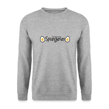 Spiegelei - Unisex Pullover - Weißgrau meliert - Vorne - Alina (178cm) & Michal (187cm)
