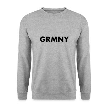 GRMNY - Unisex Pullover - Weißgrau meliert - Vorne - Alina (178cm) & Michal (187cm)