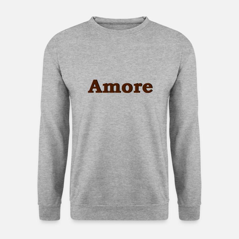 Amore - Unisex Pullover - Weißgrau meliert