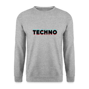 TECHNO - Unisex Pullover - Weißgrau meliert - Vorne - Alina (178cm) & Michal (187cm)