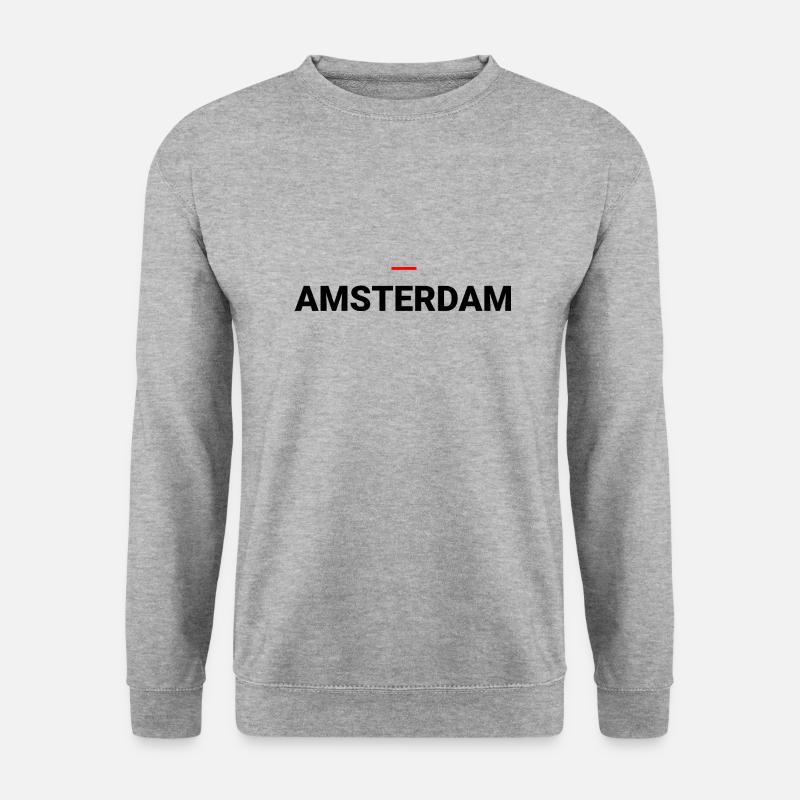 AMSTERDAM - Unisex Pullover - Weißgrau meliert