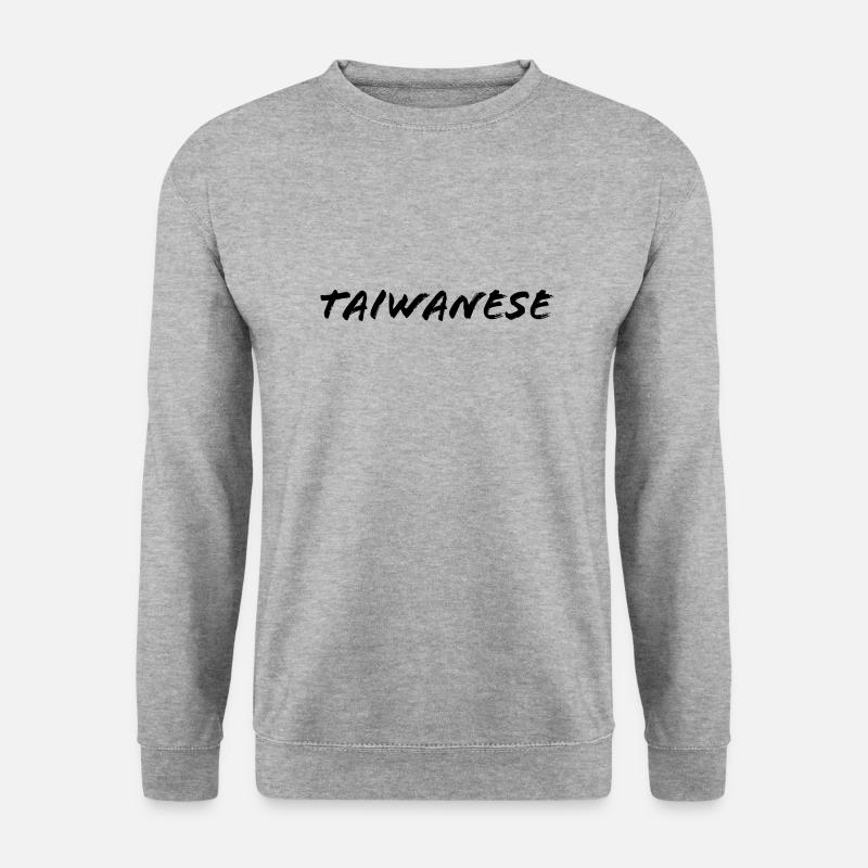 taiwanesisch - Unisex Pullover - Weißgrau meliert