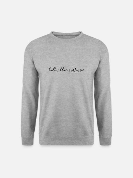 kaltes klares Wasser - Unisex Pullover - Weißgrau meliert