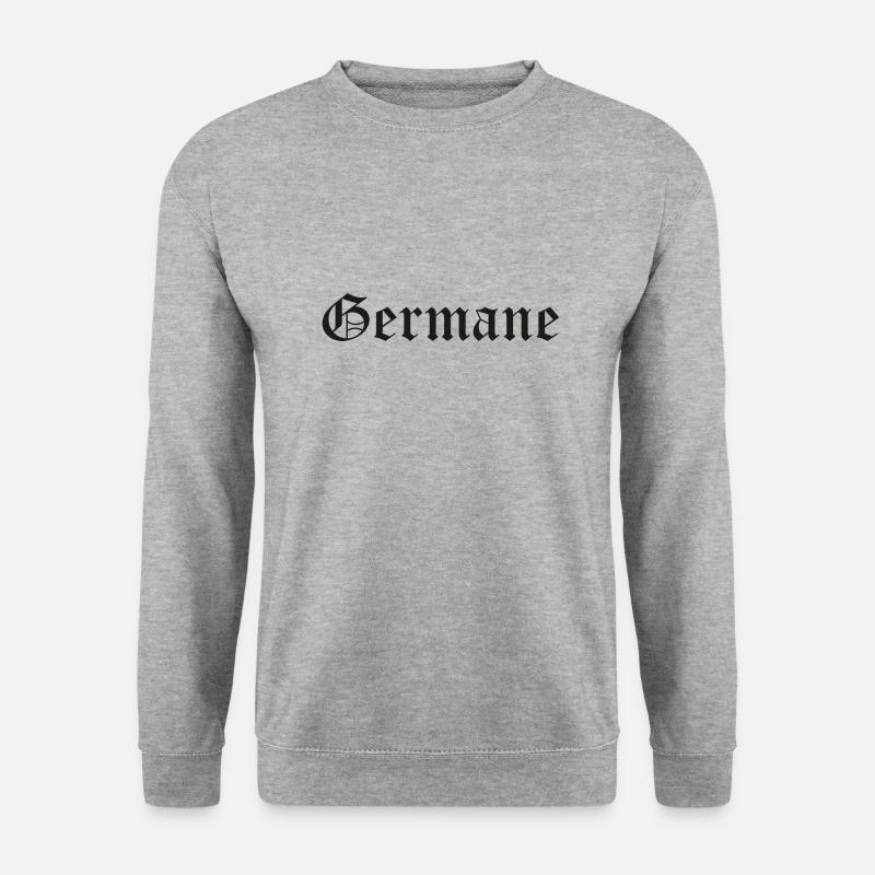 Germane Germania Germanisch Geschenkidee - Unisex Pullover - Weißgrau meliert