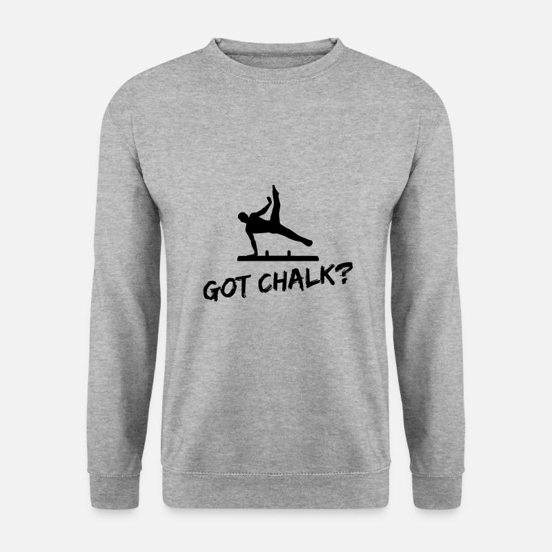 Got Chalk Turnen Männer, Gymnastics - Unisex Pullover - Weißgrau meliert