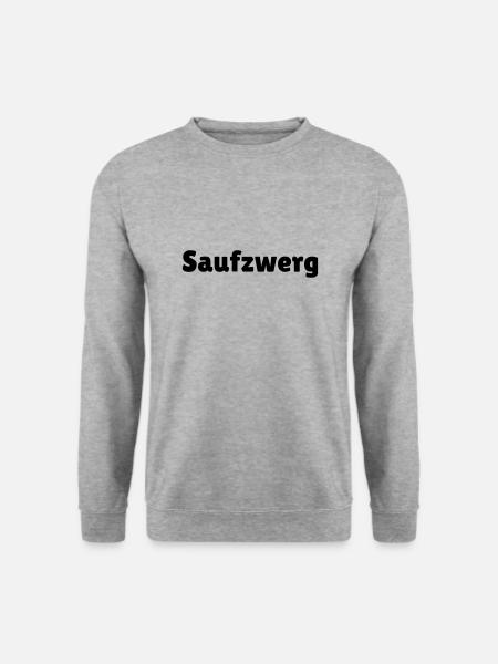 Karneval und Fasching Gruppen Kostüm Saufzwerg - Unisex Pullover - Weißgrau meliert