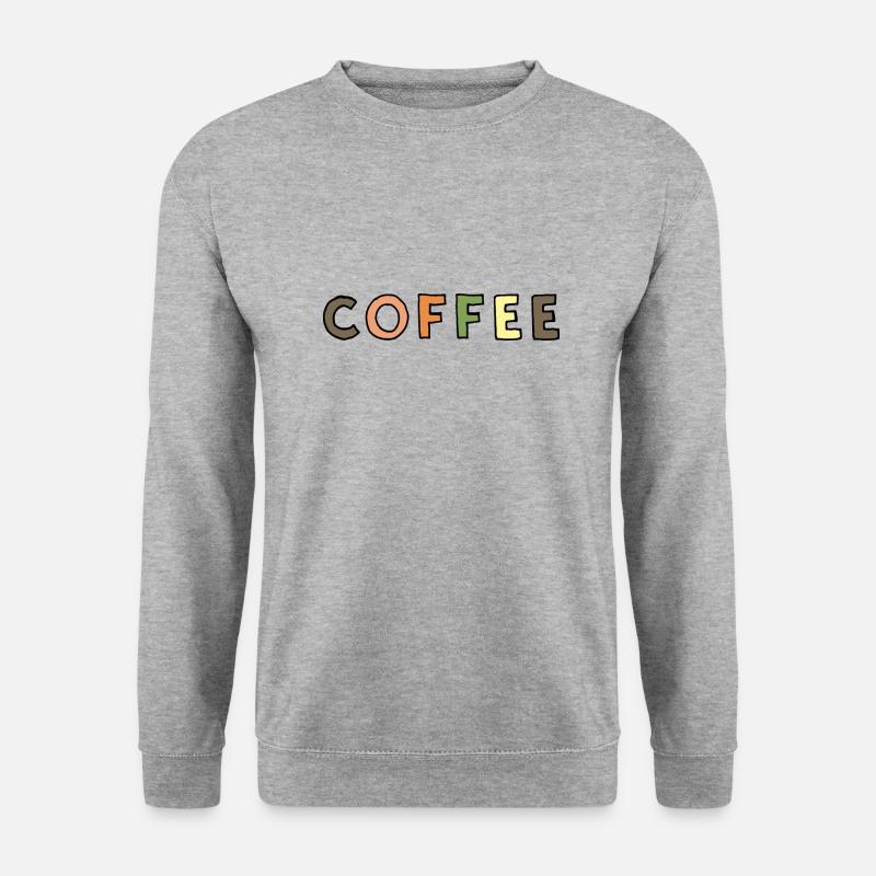 Coffee - Unisex Pullover - Weißgrau meliert