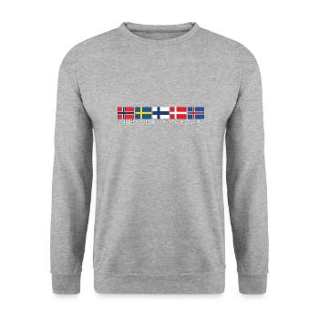 United Colors of Scandinavia - Unisex Pullover - Weißgrau meliert - Vorne - Alina (178cm) & Michal (187cm)