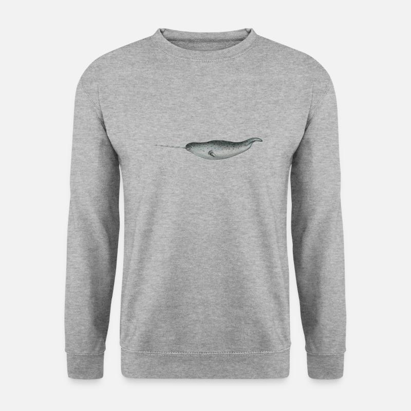 Narrwal - Unisex Pullover - Weißgrau meliert