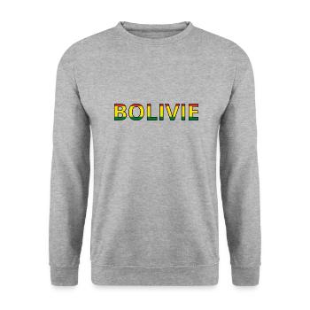 Drapeau Bolivie - Sweat-shirt Unisexe - gris chiné - Devant - Alina (178cm) & Michal (187cm)