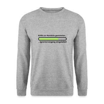 Ignoriervorgang - Sweat-shirt Unisexe - gris chiné - Devant - Alina (178cm) & Michal (187cm)