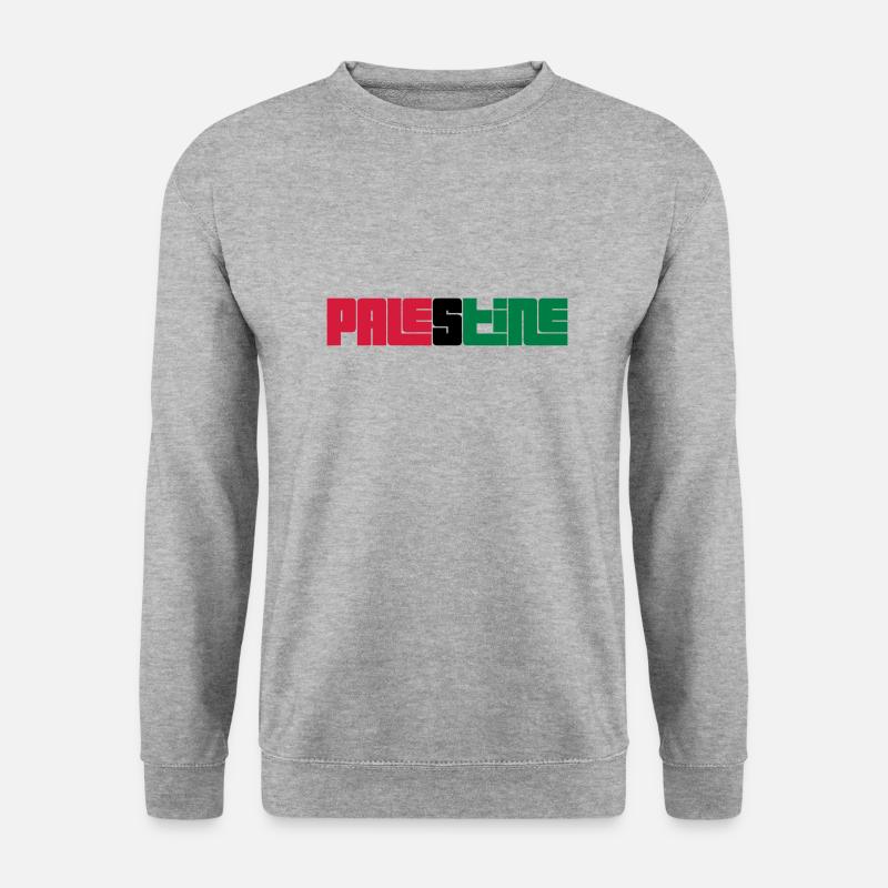 Palestine - Unisex Pullover - Weißgrau meliert
