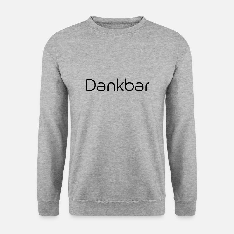 Dankbar - Unisex Pullover - Weißgrau meliert