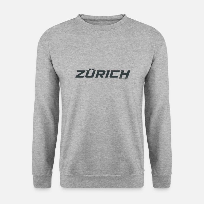 zürich - Unisex Pullover - Weißgrau meliert