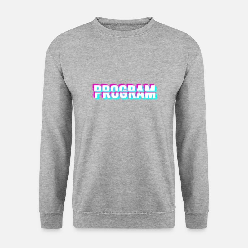 Programme informatique (blanc) - Sweat-shirt Unisexe - gris chiné