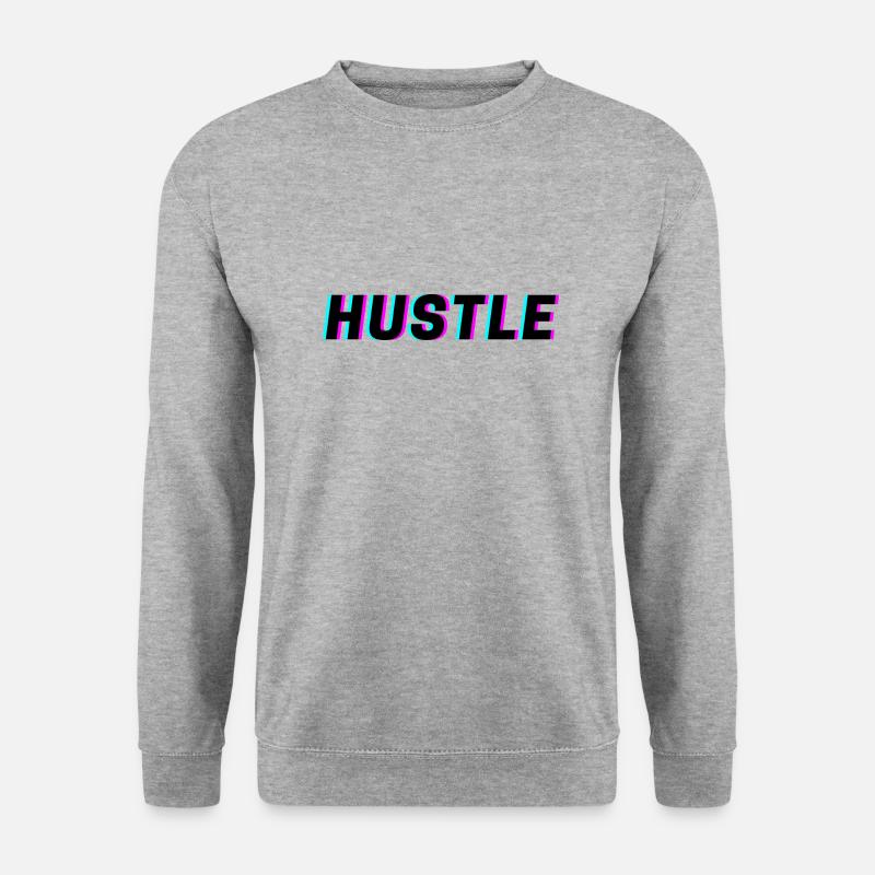 Hustle - Unisex Pullover - Weißgrau meliert