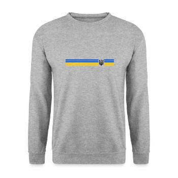 UKRAINE Sporty - Unisex Sweatshirt - salt & pepper - Front - Alina (178cm) & Michal (187cm)