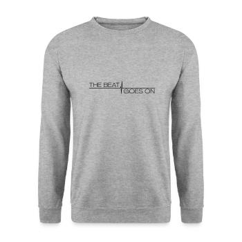 Le rythme continue Mixeur de musique DJ - Sweat-shirt Unisexe - gris chiné - Devant - Alina (178cm) & Michal (187cm)