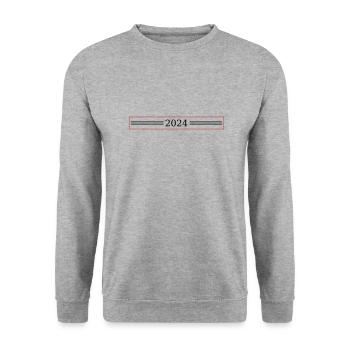 2024 year - Unisex Sweatshirt - salt & pepper - Front - Alina (178cm) & Michal (187cm)