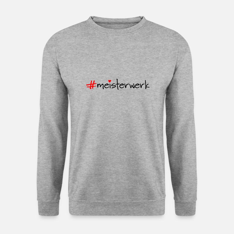 meisterwerk - Unisex Pullover - Weißgrau meliert