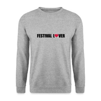 amant fête - Sweat-shirt Unisexe - gris chiné - Devant - Alina (178cm) & Michal (187cm)