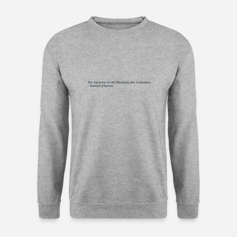 Sprachen Zitat - Unisex Pullover - Weißgrau meliert