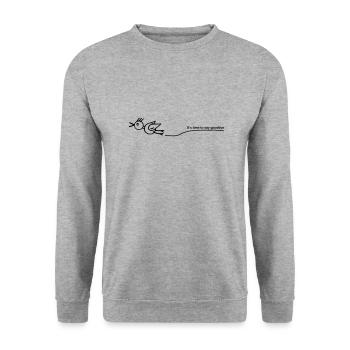 It's time to say goodbye - Unisex Pullover - Weißgrau meliert - Vorne - Alina (178cm) & Michal (187cm)