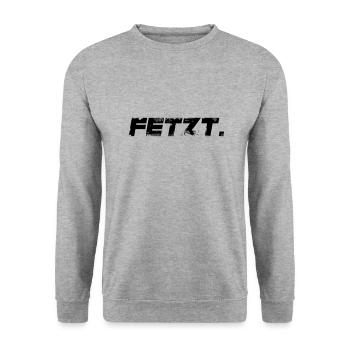 fetzt. - Unisex Pullover - Weißgrau meliert - Vorne - Alina (178cm) & Michal (187cm)