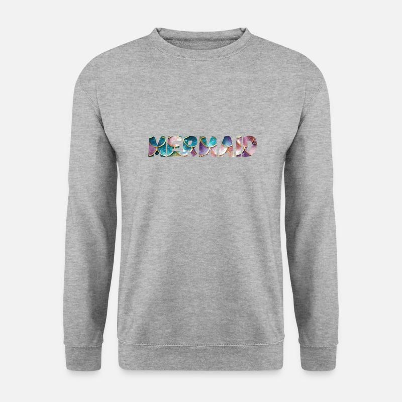 Meerjungfrau - Unisex Pullover - Weißgrau meliert