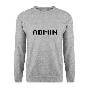 admin - Unisex Pullover - Weißgrau meliert - Vorne - Alina (178cm) & Michal (187cm)