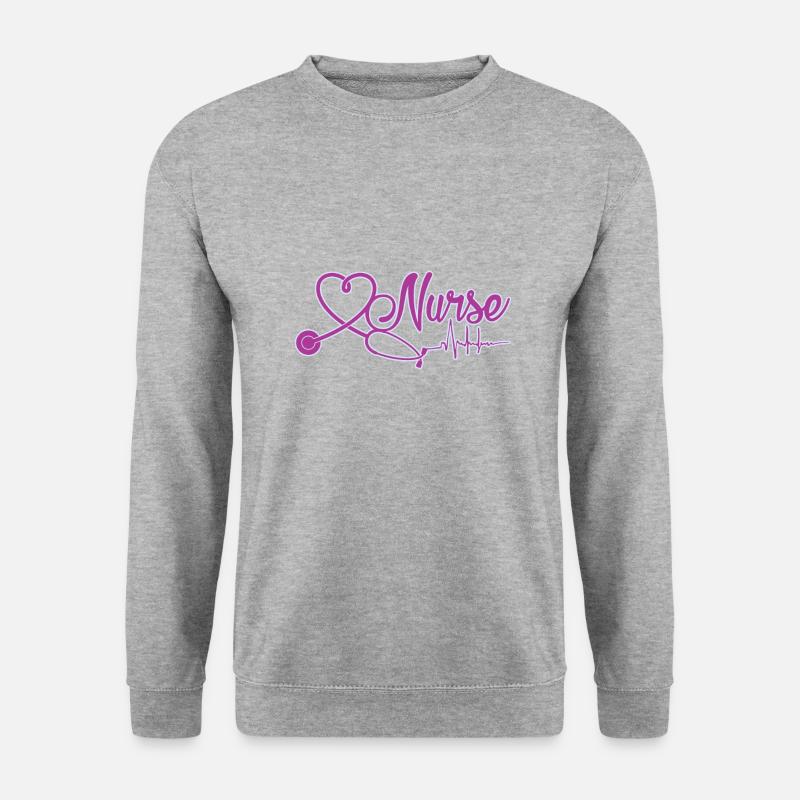 Nurse - Unisex Pullover - Weißgrau meliert