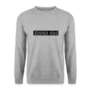 404 Error Computer Message - Unisex Sweatshirt - salt & pepper - Front - Alina (178cm) & Michal (187cm)