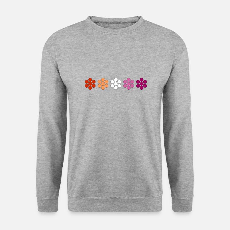 Subtiler lesbischer Stolz - Unisex Pullover - Weißgrau meliert