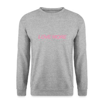 Byellas Love more Kappe - Unisex Pullover - Weißgrau meliert - Vorne - Alina (178cm) & Michal (187cm)