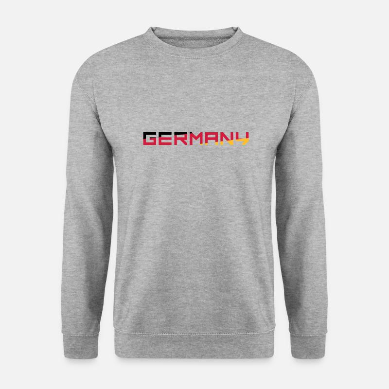 Team Germany Deutschland Farben Schwarz Rot Gold G - Unisex Pullover - Weißgrau meliert