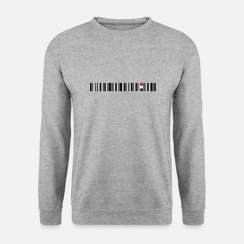 France - Unisex Pullover - Weißgrau meliert